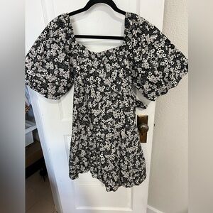 Faithfull the brand floral print babydoll dress.